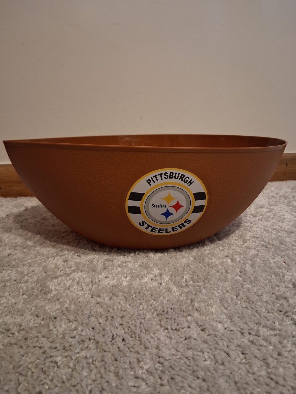 NFL Pittsburgh Steelers Brown Football-Texture Serving Bowl
